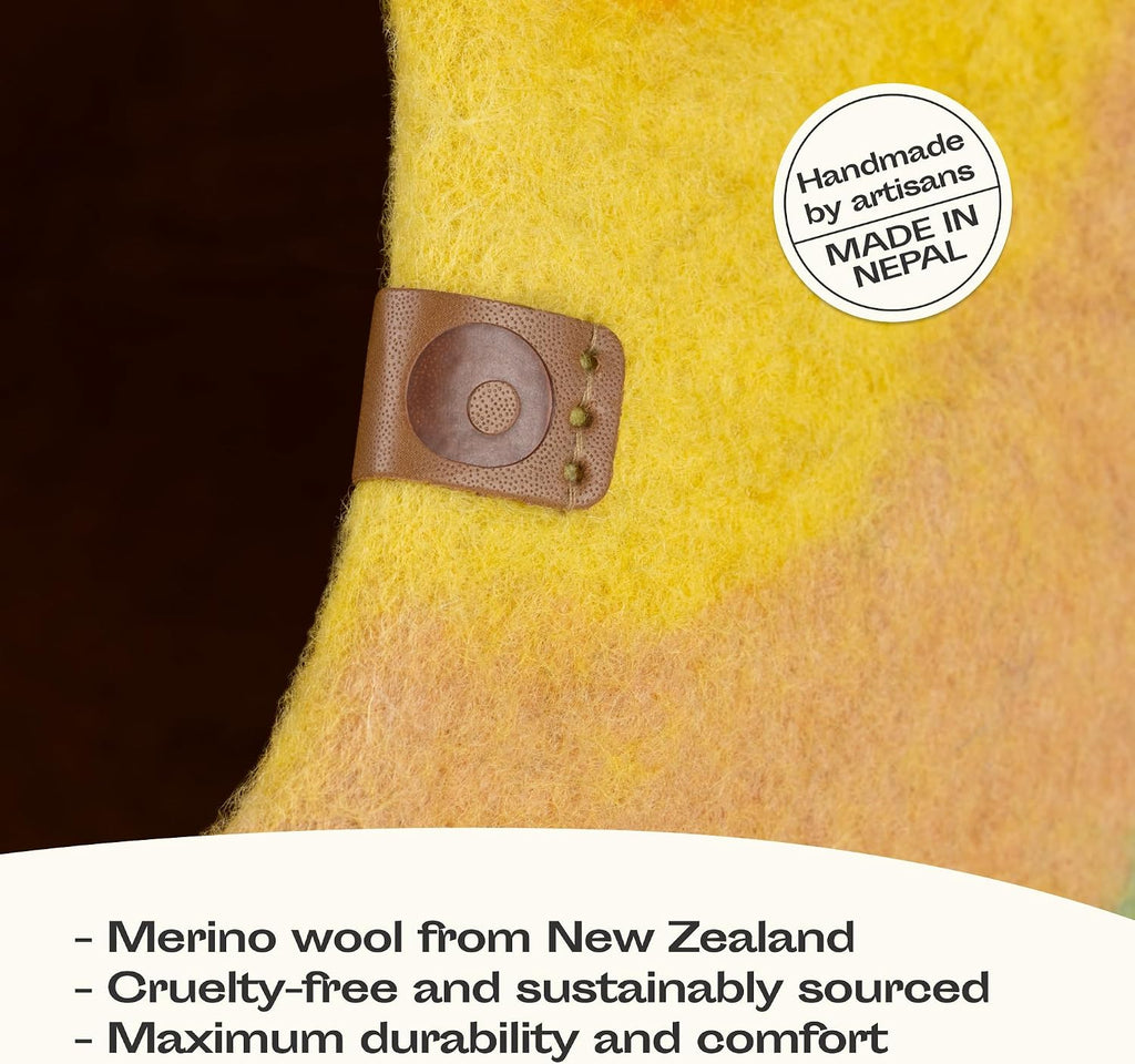 MEOWFIA Cat Cave - New Zealand Wool Bed for Indoor Cats (Tucson Sunset)