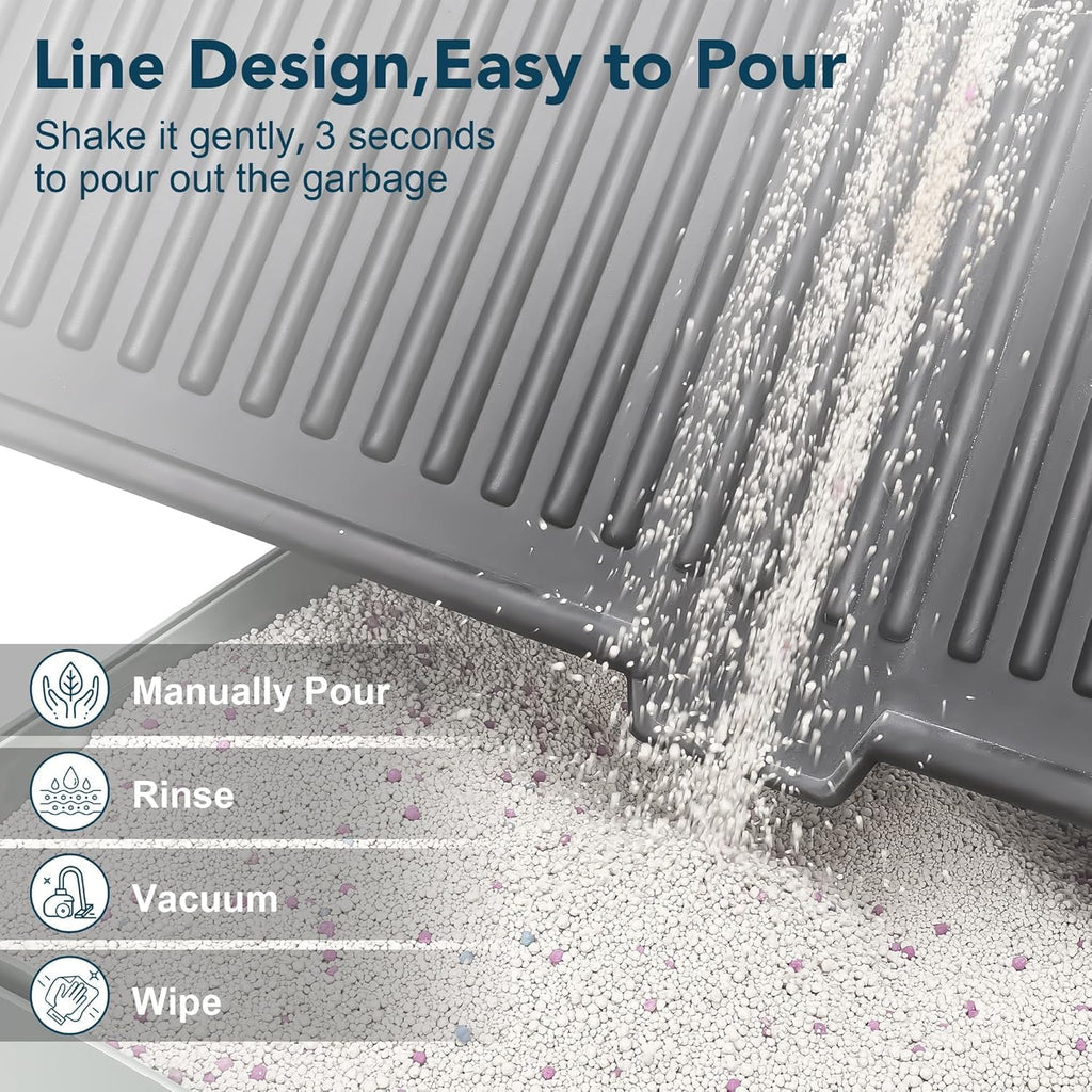 UPSKY Large Cat Litter Mat 31" x 24 Waterproof and Washable, Soft on Paws