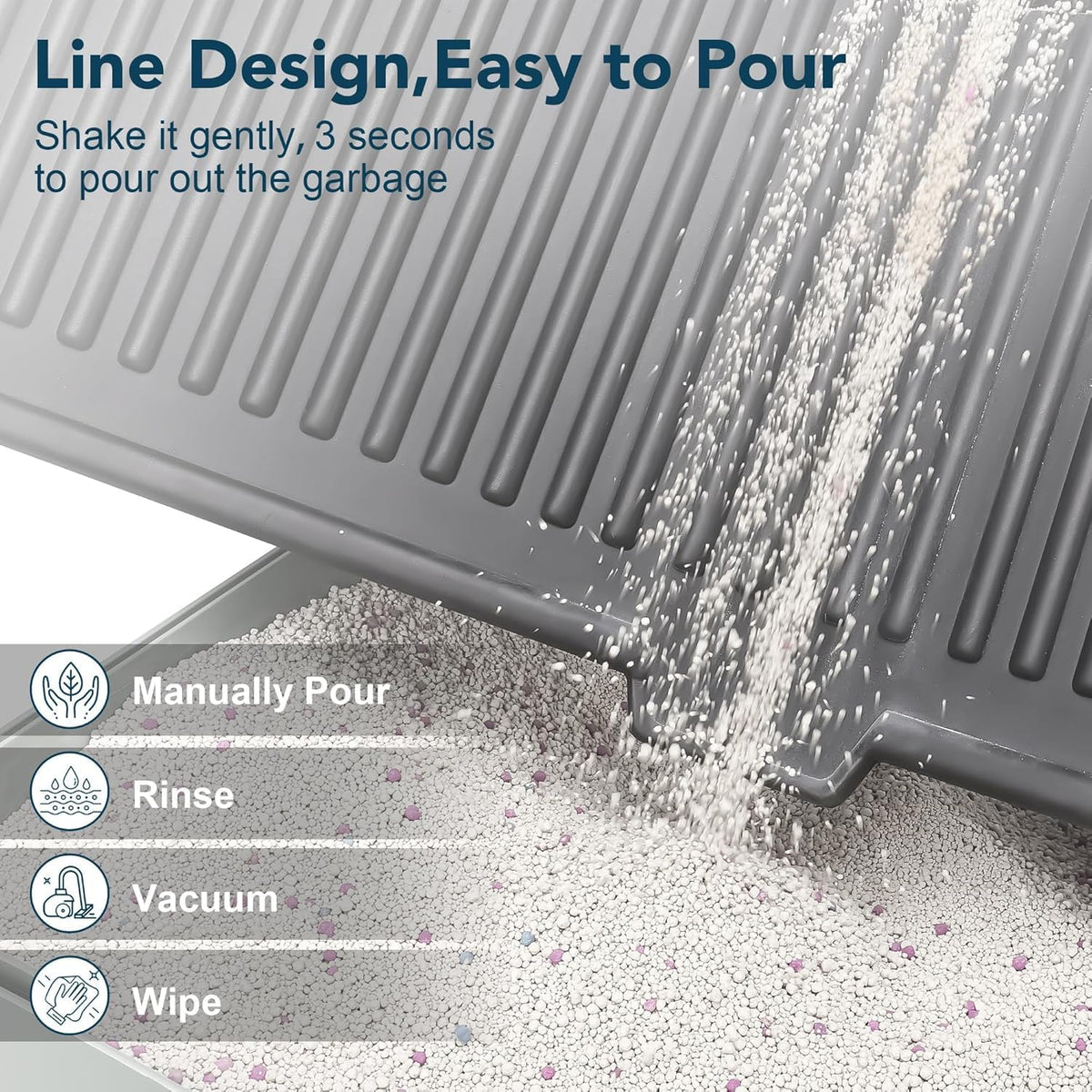 UPSKY Large Cat Litter Mat 31" x 24 Waterproof and Washable, Soft on Paws