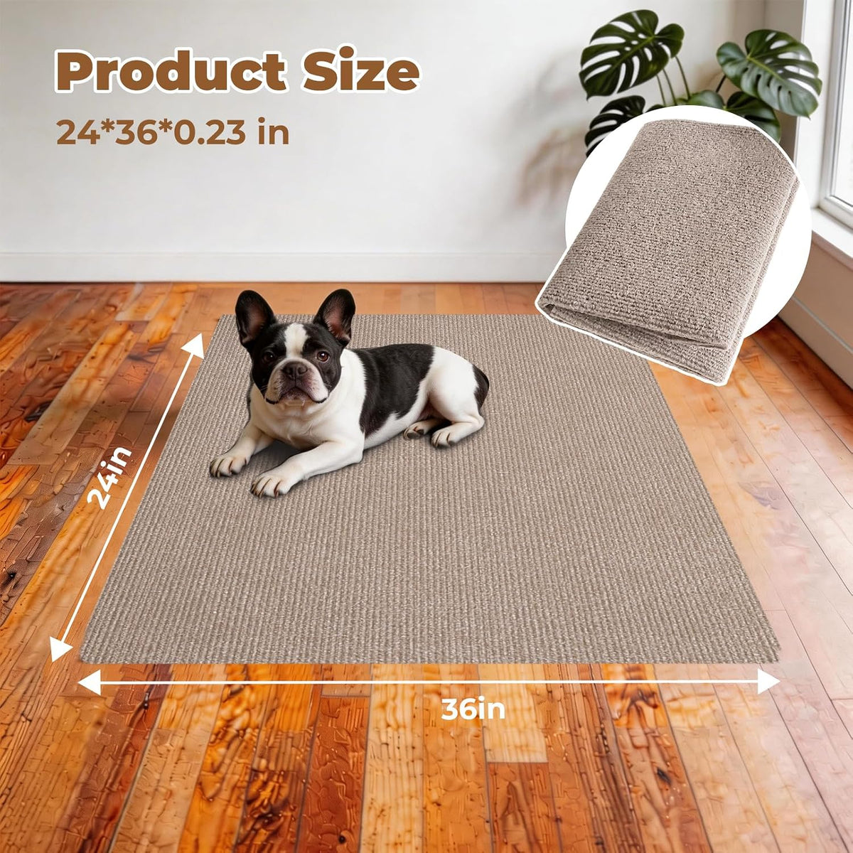 Dog Crate Mat, 24 in X 36 in Dog Playpen Mat Kennel Mat
