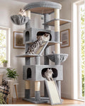 Globlazer Maine Coon Cat Tree for Indoor Large Adult Cats, S80H, Light Grey