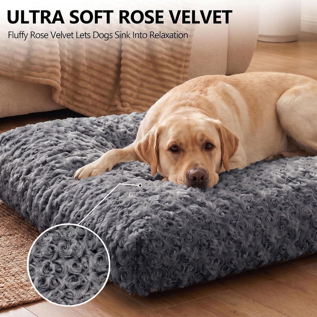 Washable Orthopedic Dog Bed Medium Size Dog Crate Bed Mat 36" Char.
