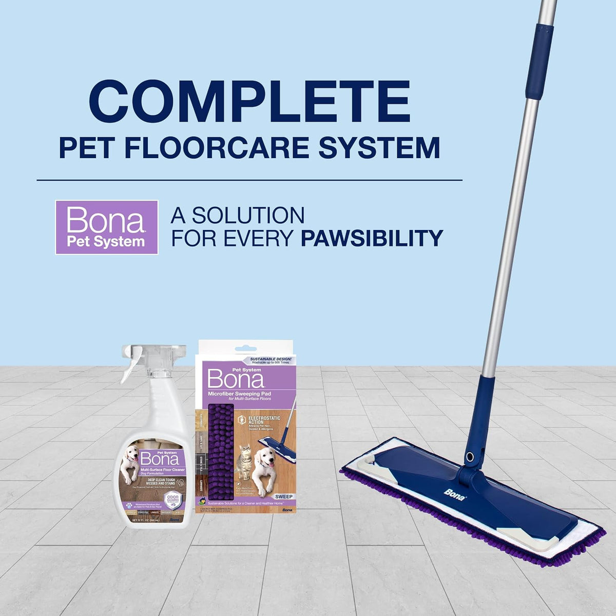 Bona Pet Spray Odor Eliminator, Dog Formulation, 32 fl oz, Safe for Carpeted Areas and Multi-Surface Floors (Pack of 2)