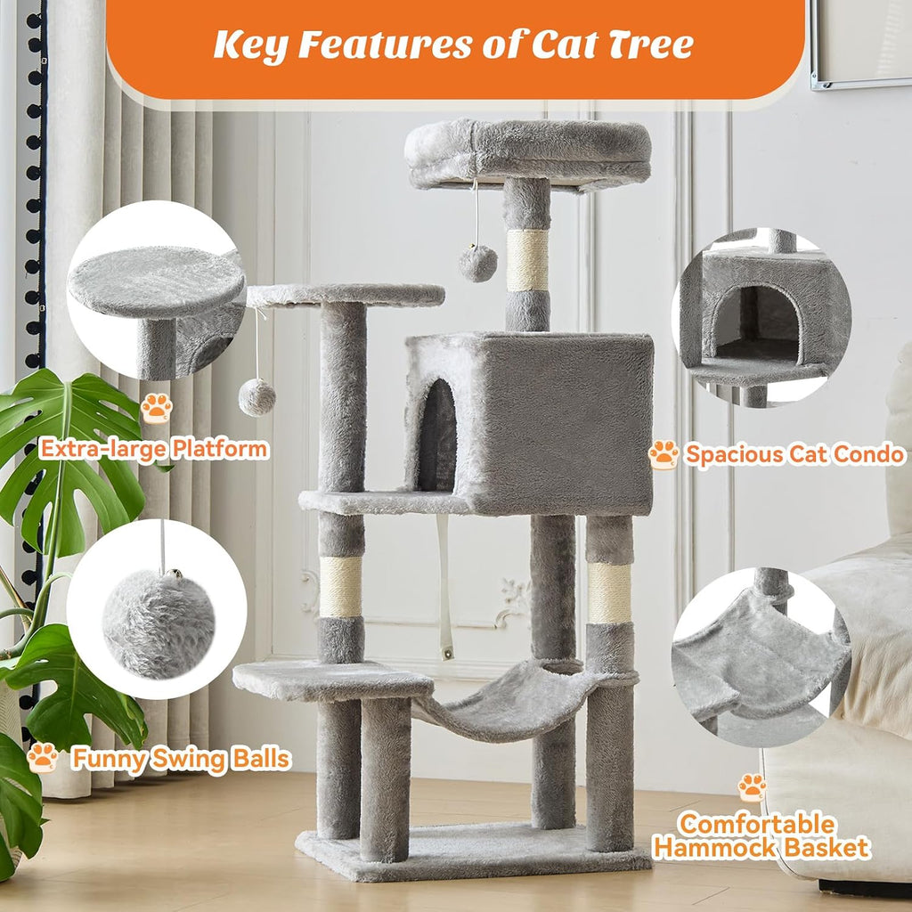44 Inch Small Cat Tree Tower for Indoor Cats and Kittens