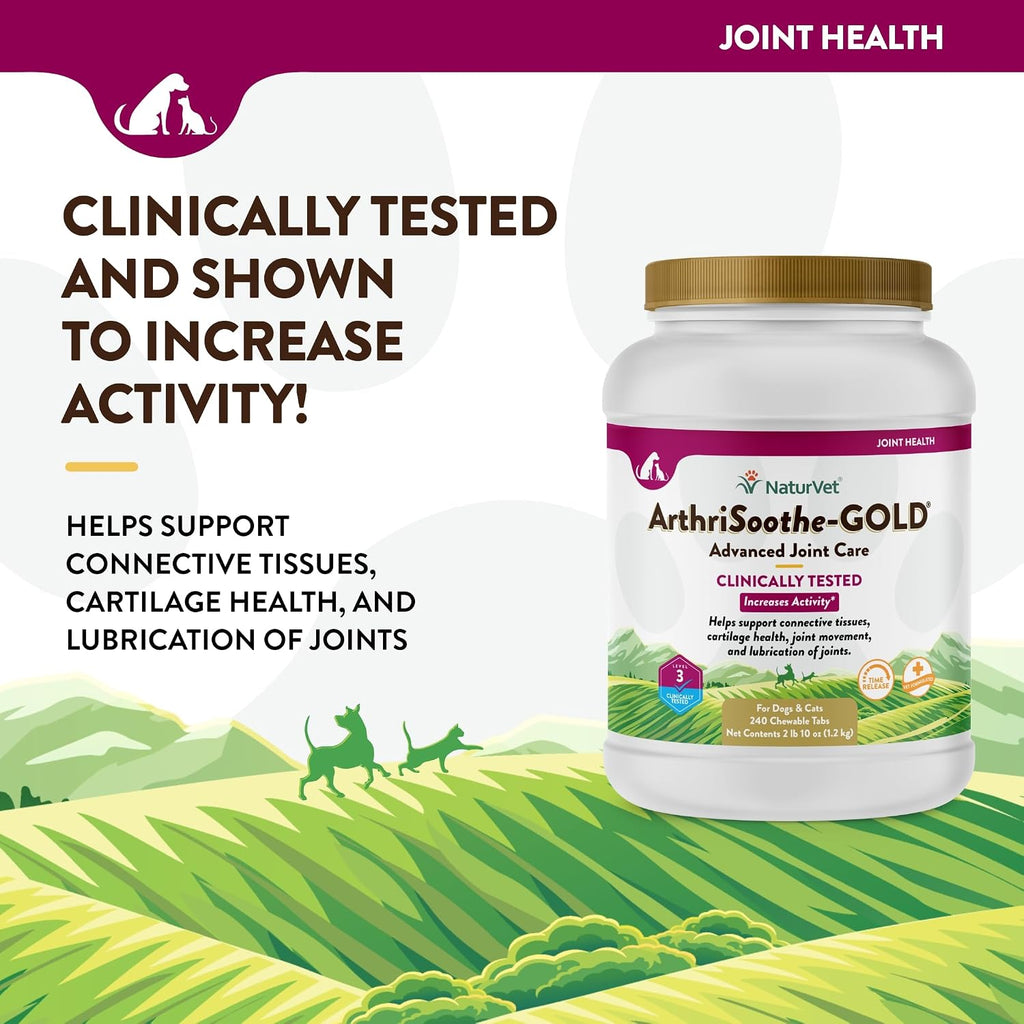 NaturVet Clinically Tested ArthriSoothe-Gold Level 3 Advanced - 240 ct