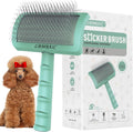 Dog Slicker Bursh for Goldendoodles Toy Poodles Fluff Shedding. | Soft Bristles,Curved Brushes for Dogs Cats,Thick Long Curly Hair Fluffy Matted Hair,Remove Tangles,Mats,Knots,Loose Fur.25mm. 