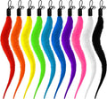 10 Pcs Cat Worm Toys, Colorful Interactive Cats Wand Attachment