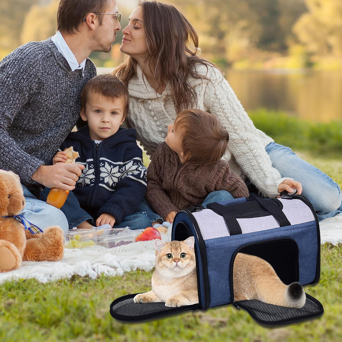 Jespet Airline Approved Soft-Sided Kennel Pet Carrier for Small Dogs Cats