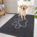 OLANLY Dog Door Mat for Muddy Paws 44x32, Paw Print Design Chenille Mud Mat