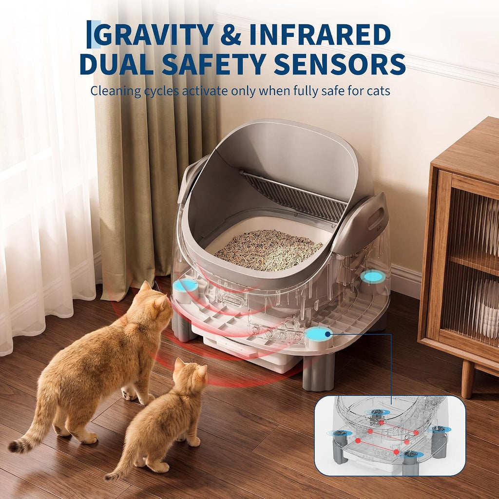 Automatic Self-Cleaning Cat Litter Box with APP-Controlled
