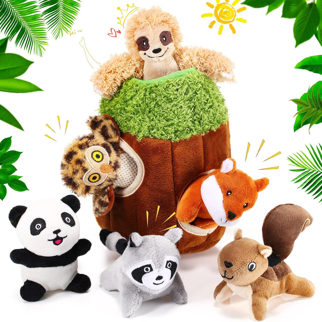 Skylety 7 Pieces Hide and Seek Dog Toys, Cute, Small