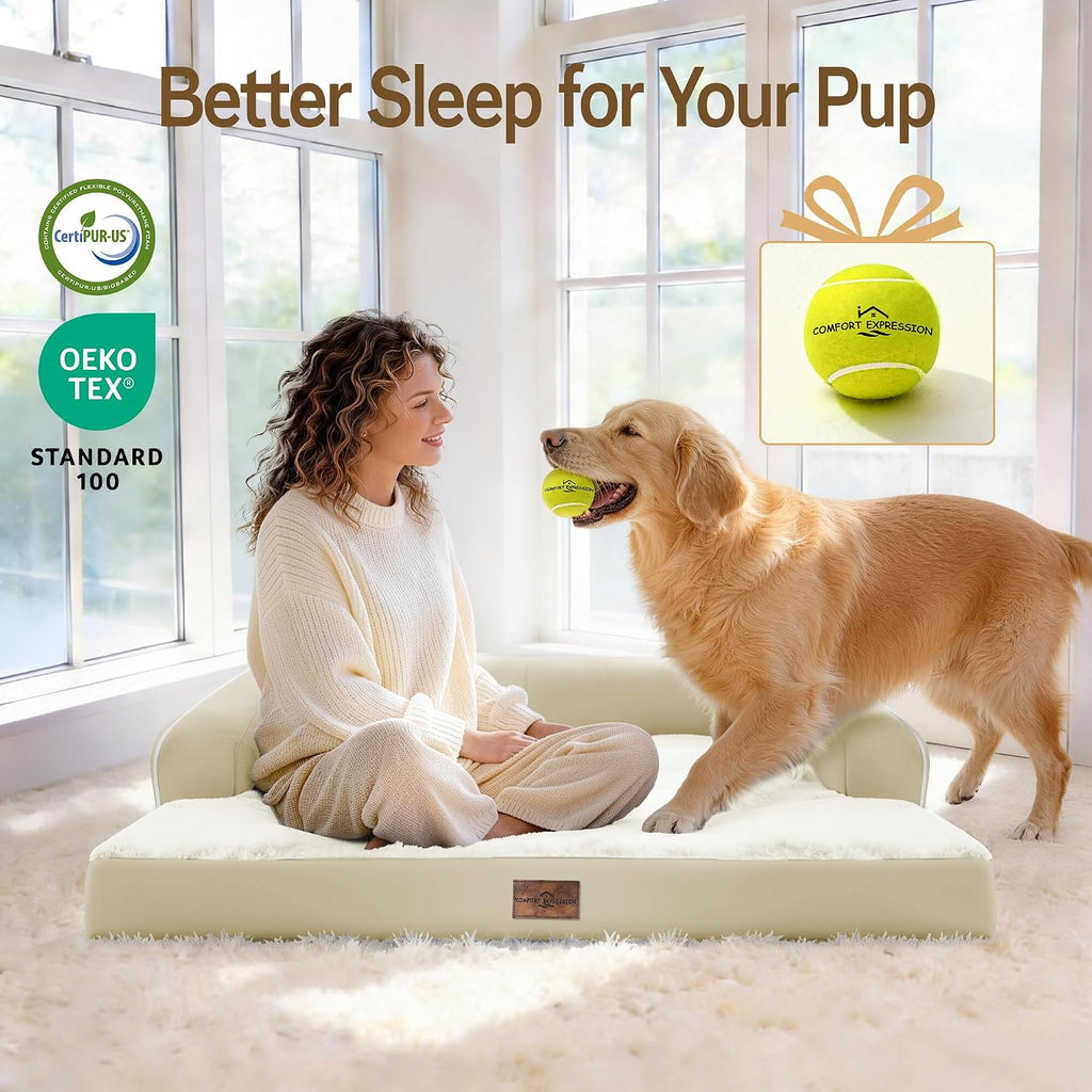 Comfort Expression Orthopedic Waterproof Jumbo Dog Bed for Giant Dogs