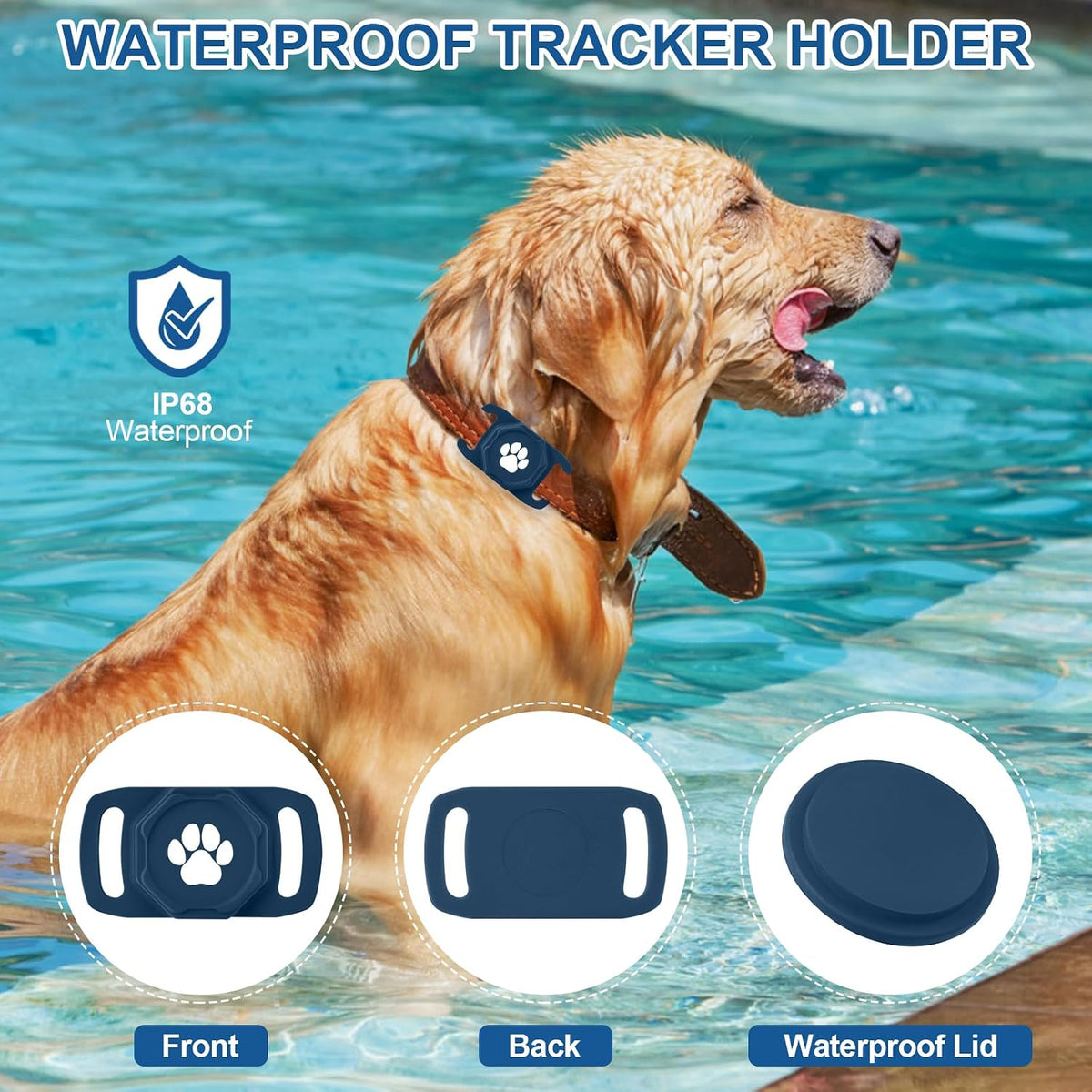 Smart Pet Tracker for Collar - Dog Tracker Pet Location Tracker with Holder