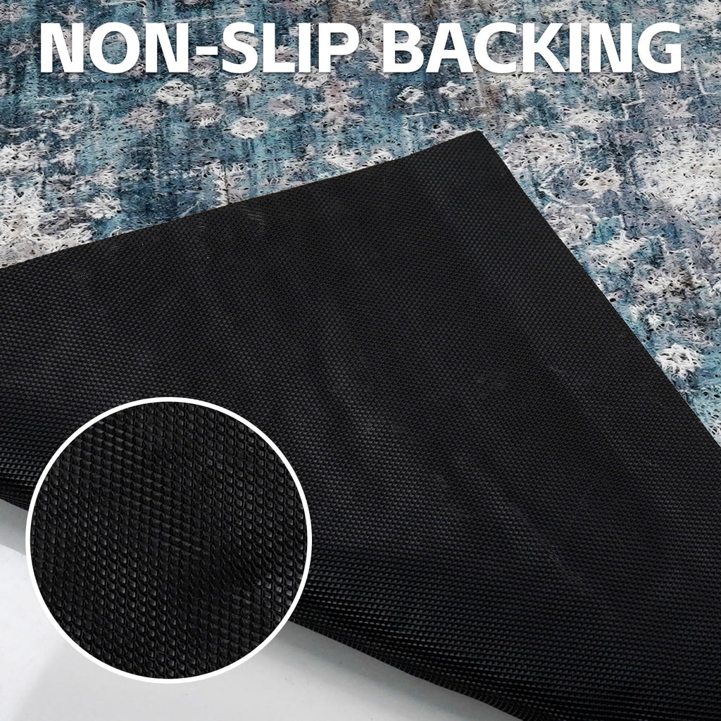 Cat Litter Mat Litter Trapping Mat, 24"x15" Waterproof Urine Proof Litter Box Mat Catcher Mat Non-Slip Washable for Kitty Kitten, Blue