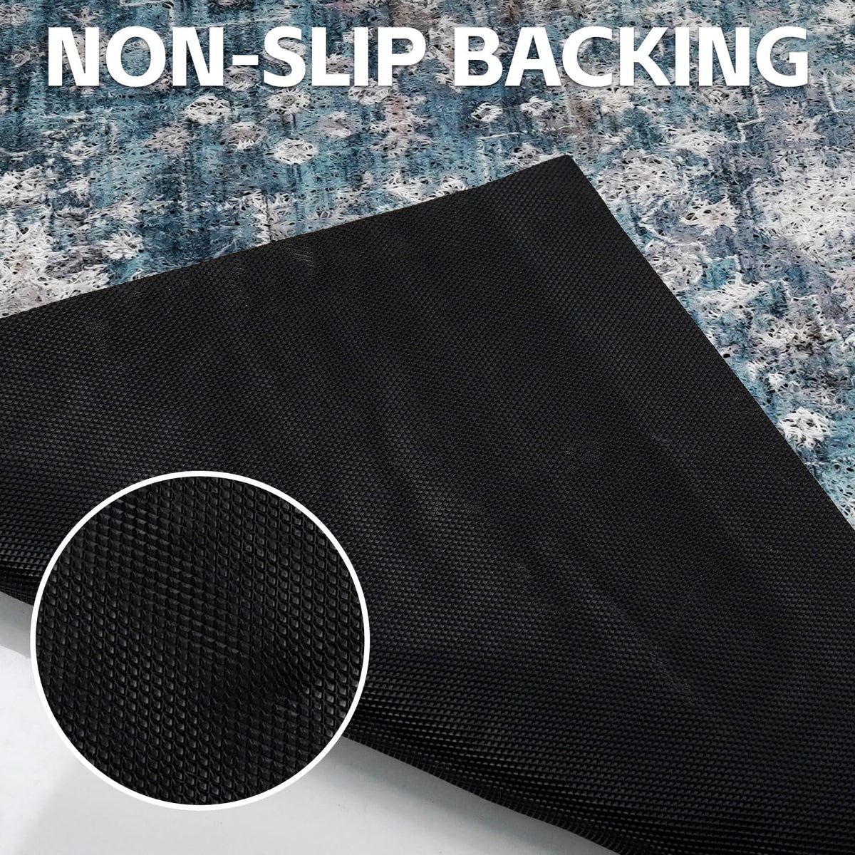 Cat Litter Mat Litter Trapping Mat, 24"x15" Waterproof Urine Proof Litter Box Mat Catcher Mat Non-Slip Washable for Kitty Kitten, Blue