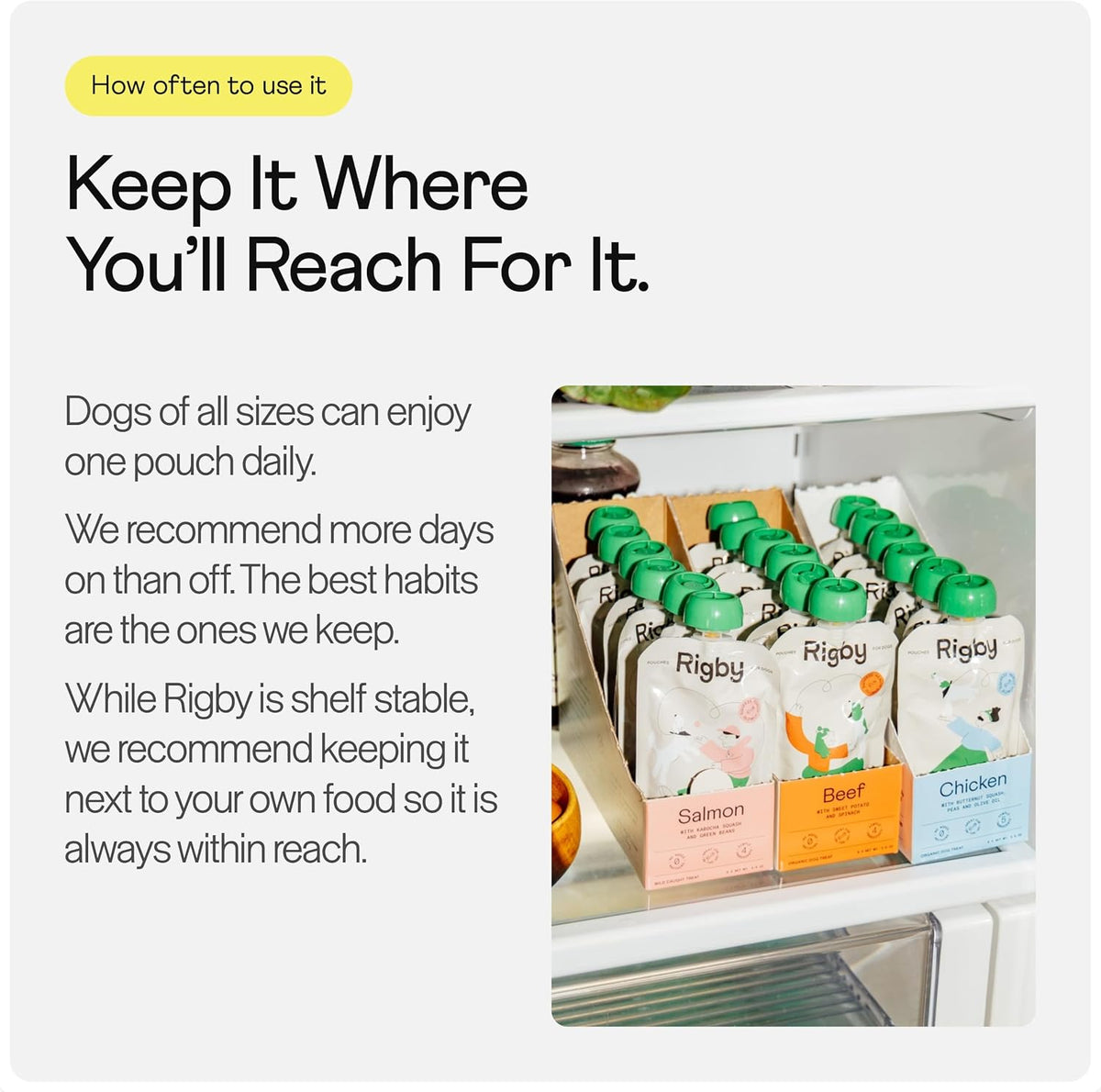 Rigby Essential Dog Treats, Wild-Caught Alaskan Salmon Squeeze Pouches