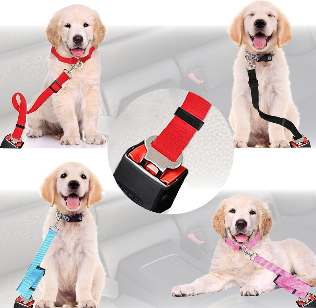 SunGrow Dog Seat Belt for Car, Adjustable Nylon Pet Seatbelt, Supports All Cars, Seatbelt for Dogs in Car, Dog Car Leash Seat Belt, Cats and Ferrets Seat Belt Harnesses