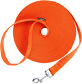 Siumouhoi Dog/Puppy Obedience Recall Training Agility Lead - 15ft 20ft 30ft 50ft Training Leash - Great for Play, Camping, or Backyard - Orange 30ft (30Feet, Orange)