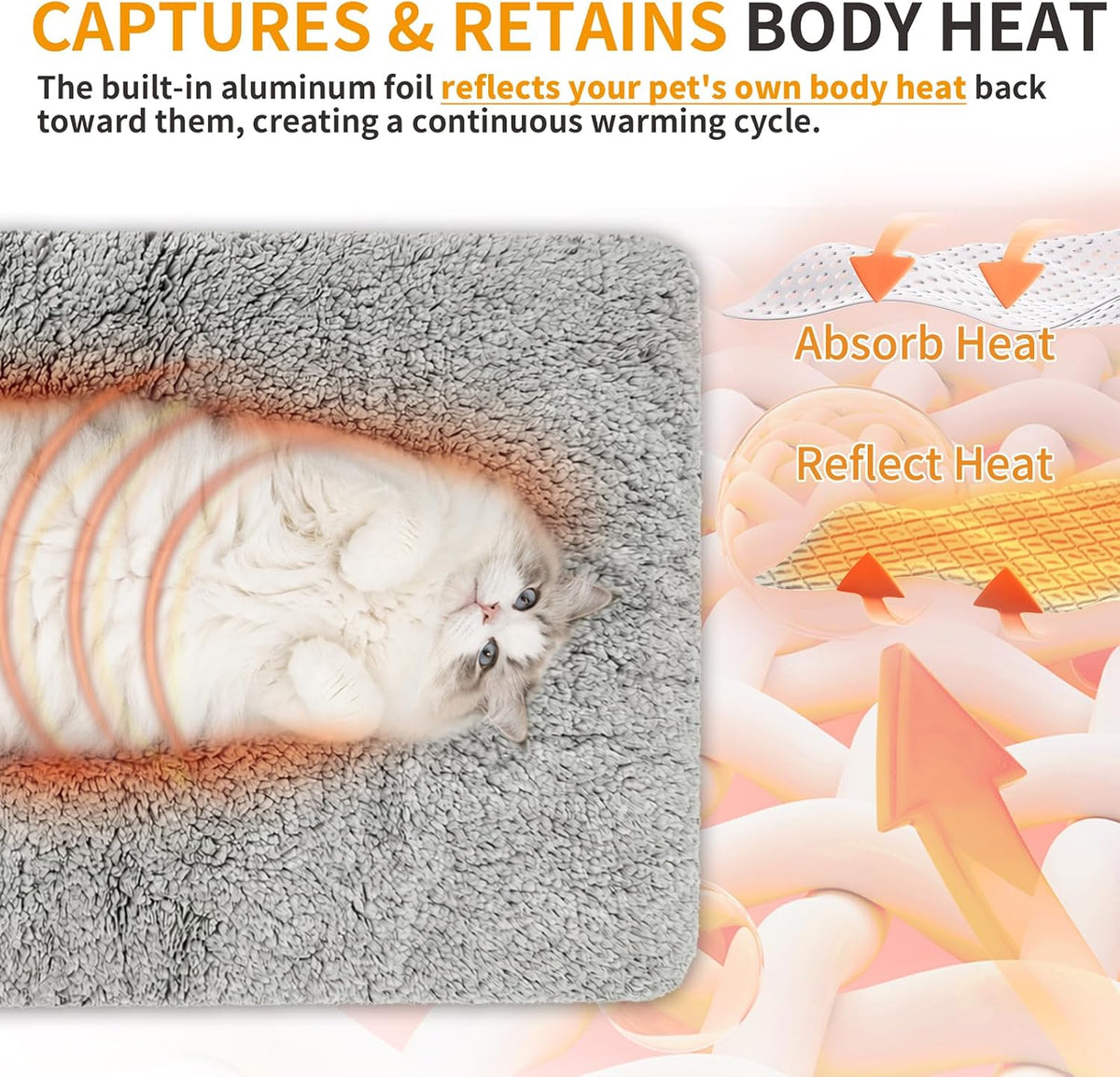 NWK Soft Plush Fluffy Self Warming Thermal Dog Bed Mat 45’’ X 28’’ X 1’’