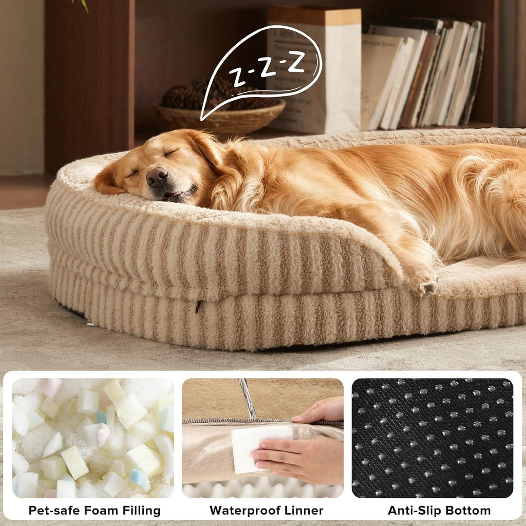 MIXJOY Orthopedic Dog Beds Large Sized Dog,Washable XXL Large Dog Bed,48"