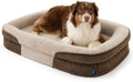 Bedsure LPlus 360°Oval Bolster Orthopedic Dog Beds Large Sized Dog,38"Brown