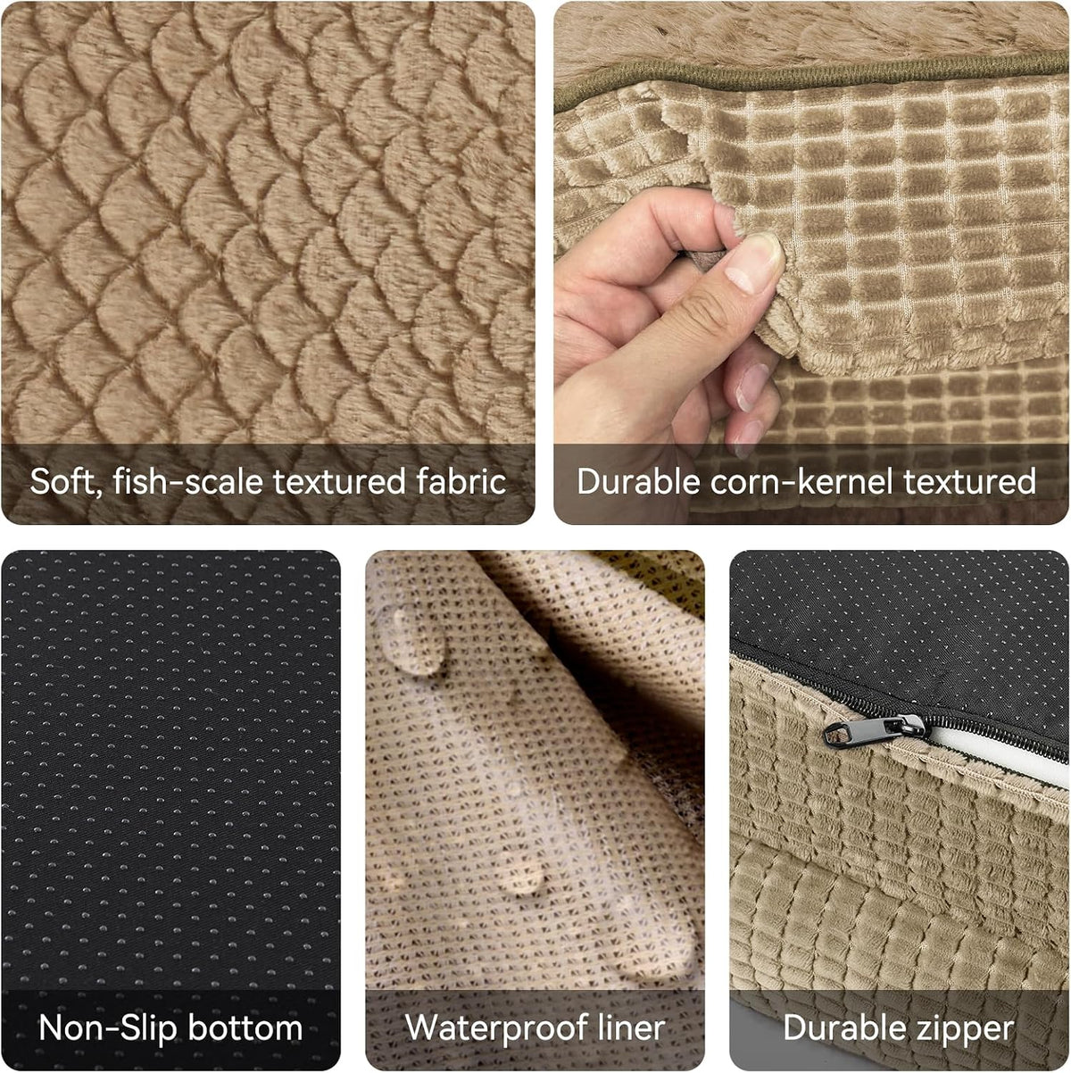 JOEJOY Orthopedic Dog Bed for Medium Dogs, 360° Oval Bolster, 28"