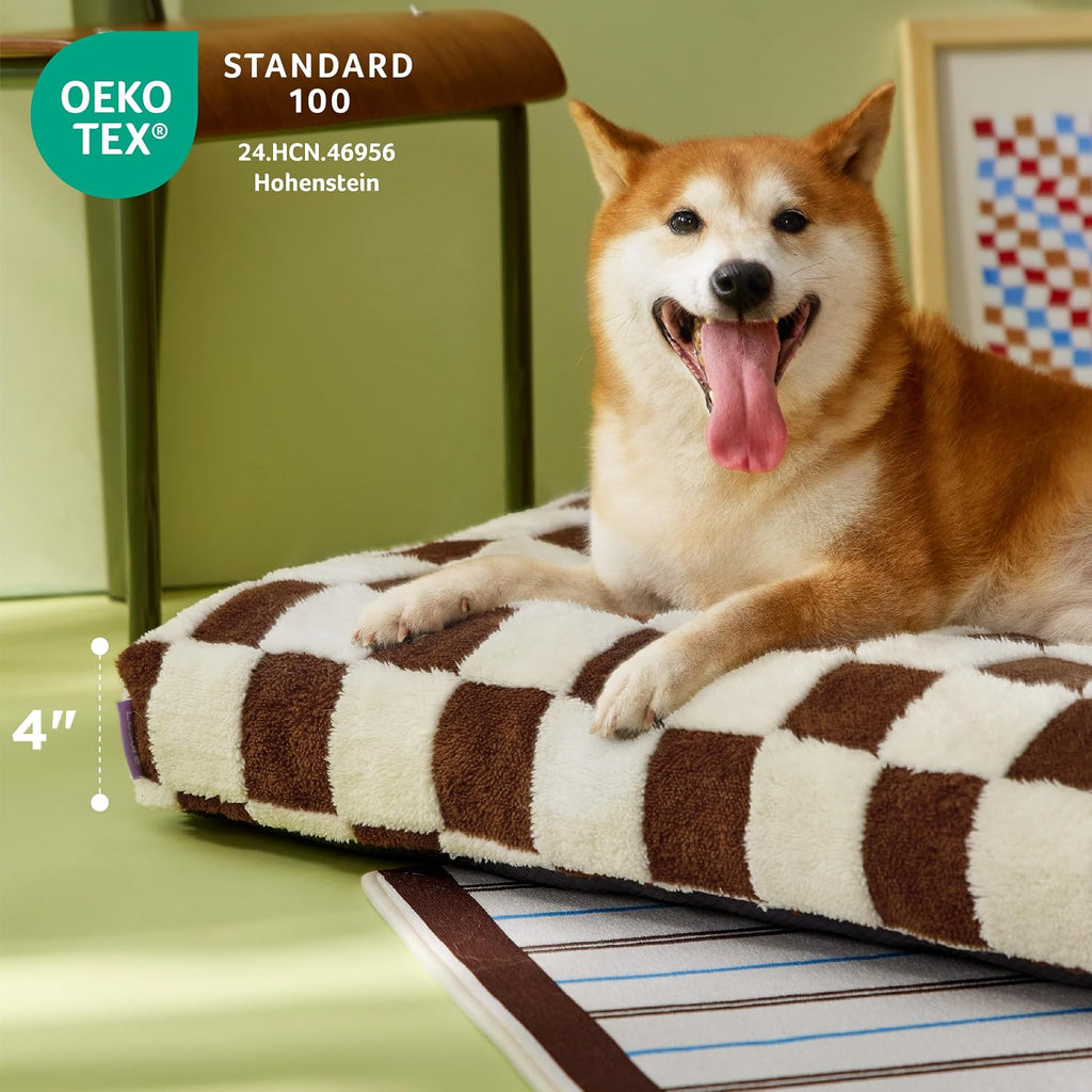LE SURE Cute Aesthetic XL Dog Bed, Jacquard Thick Pet Pillow，44x32