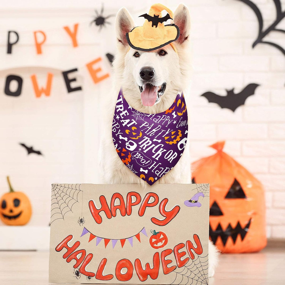 Weewooday 9 Pcs Holiday Dog Bandanas Adjustable Washable Pet Scarves