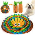 AWOOF Pet Snuffle Mat for Dogs, Interactive Feed Game for Boredom, Encourages Natural Foraging Skills for Cats Dogs Bowl Travel Use, Dog Treat Dispenser Indoor Outdoor Stress Relief (Orange)