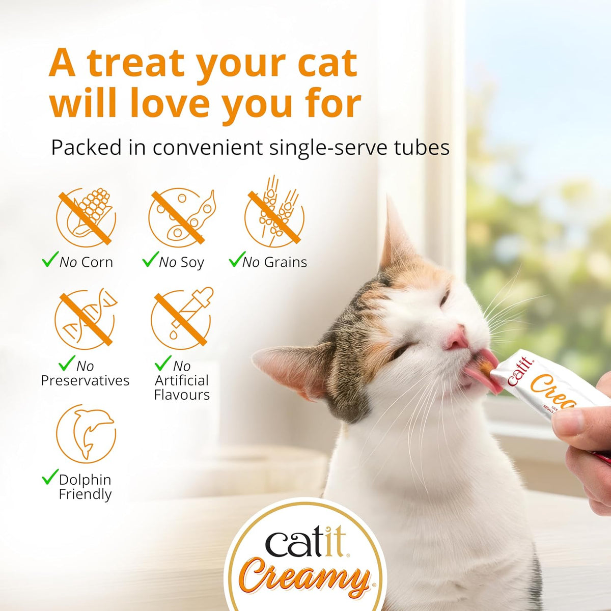 Catit Creamy Lickable Treat, Chicken & Duck 5pk