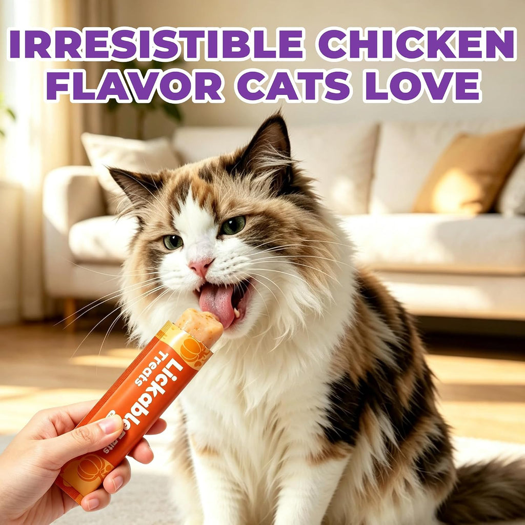 Zoody Pumpkin Lickable Cat Treats with Taurine, 24 Tubes, 0.4oz Each