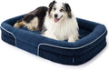 Bedsure XLPro 360°Oval Bolster Orthopedic Dog Beds Large Sized Dog,45" Blue