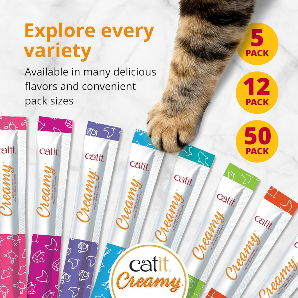 Catit Creamy Lickable Treat, Chicken & Duck 5pk