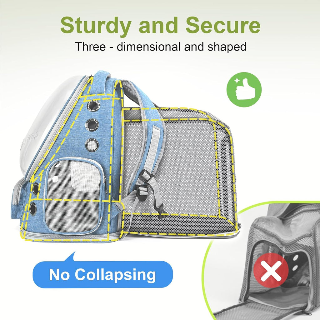 Cawypety Expandable Cat Backpack Large Space Cat Bubble Backpack Carrier