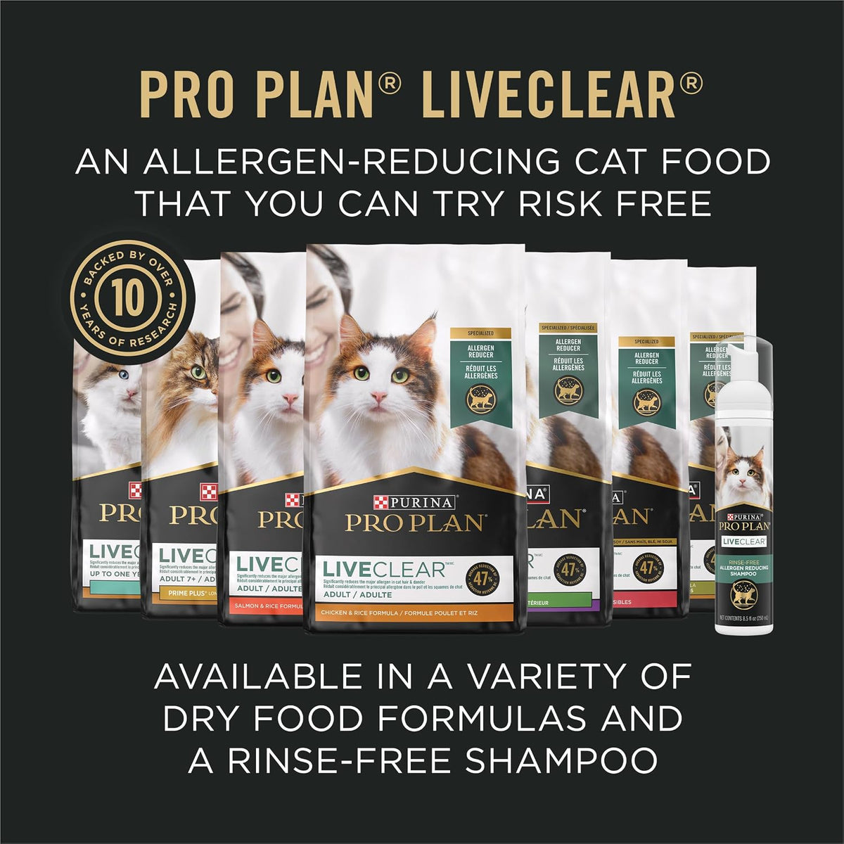 Purina Pro Plan LiveClear Indoor Cat Food, Turkey & Rice, 12.5 lb Bag