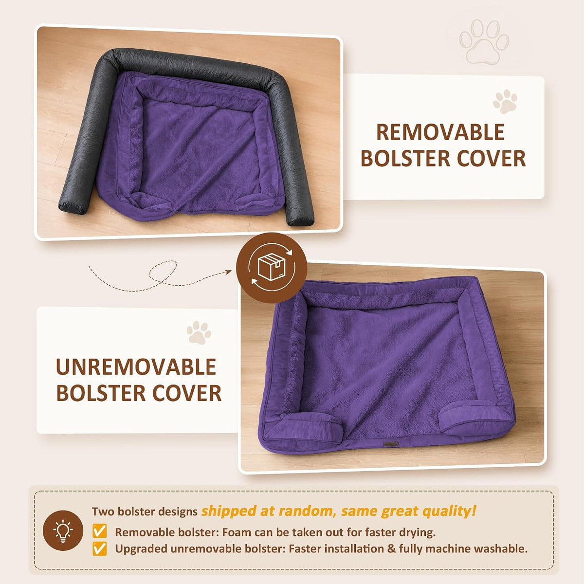 Comfort Expression Waterproof Orthopedic Dog Bed for Medium Size Dog