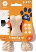 BetterBone - Hard Density - Ideal for Strong to Aggressive Chewers - All-Natural, Nylon-Free Dog Chew Toys - Non-Toxic, Promotes Dental Health, Splinter-Resistant, Sustainably Made