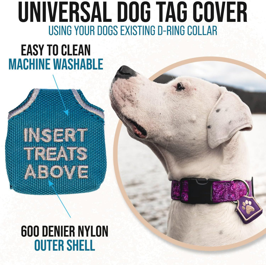 Woofhoof Dog Tag Cover (Brown Insert Treats Above)