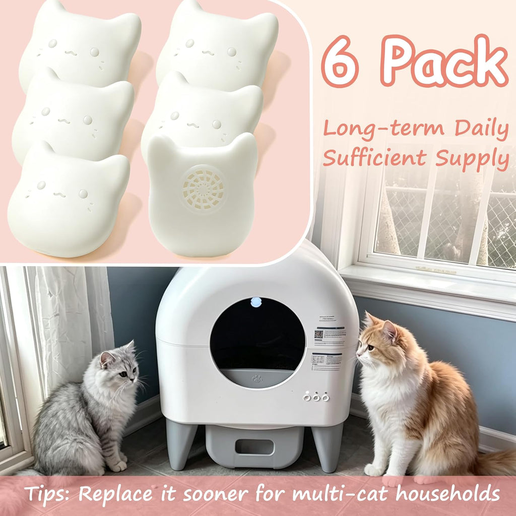 NewKe 6 Pack Camellia Scent Deodorizer for Cumrige Self Cleaning Litter Box