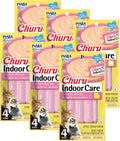 INABA Churu Indoor Care Cat Treats Lickable Tubes, Salmon, 24ct