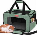 Soft-Sided Cat Dog Pet Carrier Airline Approved, Medium Green