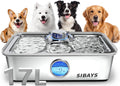 SIBAYS 17L Dog Water Fountain, Stainless Steel Pet Water Fountain FS83
