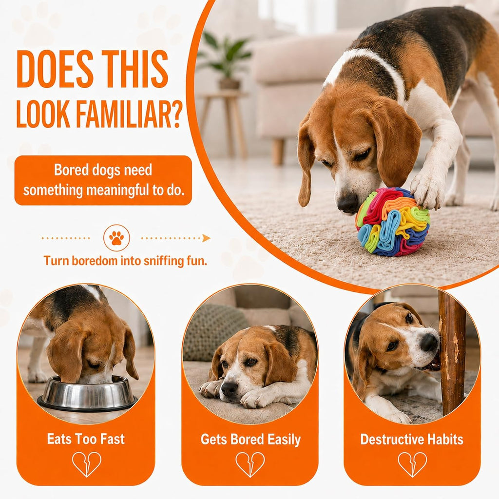 Snuffle Ball - Snuffle Ball for Small Dogs, Interactive Dog Toys to Keep Them Busy, Puppy Dog Puzzle Toy, Machine Washable