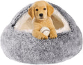 Dog Beds for Small Dogs, Cat Bed Cave, Washable Cute Cat Bed, Cozy Nook Pet Bed for Dogs or Cats, Anti-Slip Puppy Bed Fits up to 22 lbs Pets(Grey, 24" x 24")
