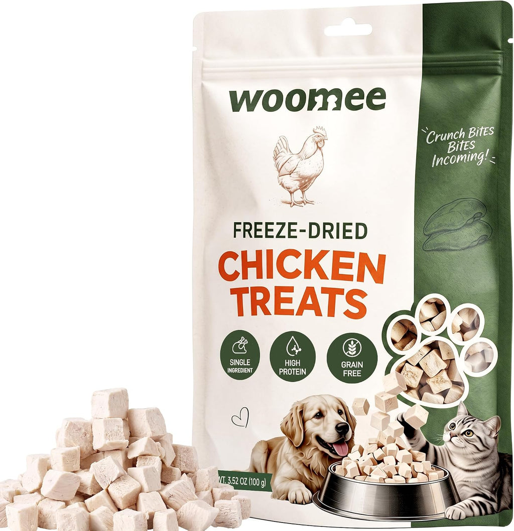 Freeze Dried Cat Treats, Food Topper, Single Ingredient, 3.5oz