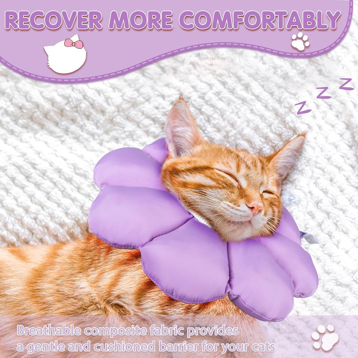 ANWA Waterproof Cat Cone Collar Soft, Cat Donut Collar After Surgery