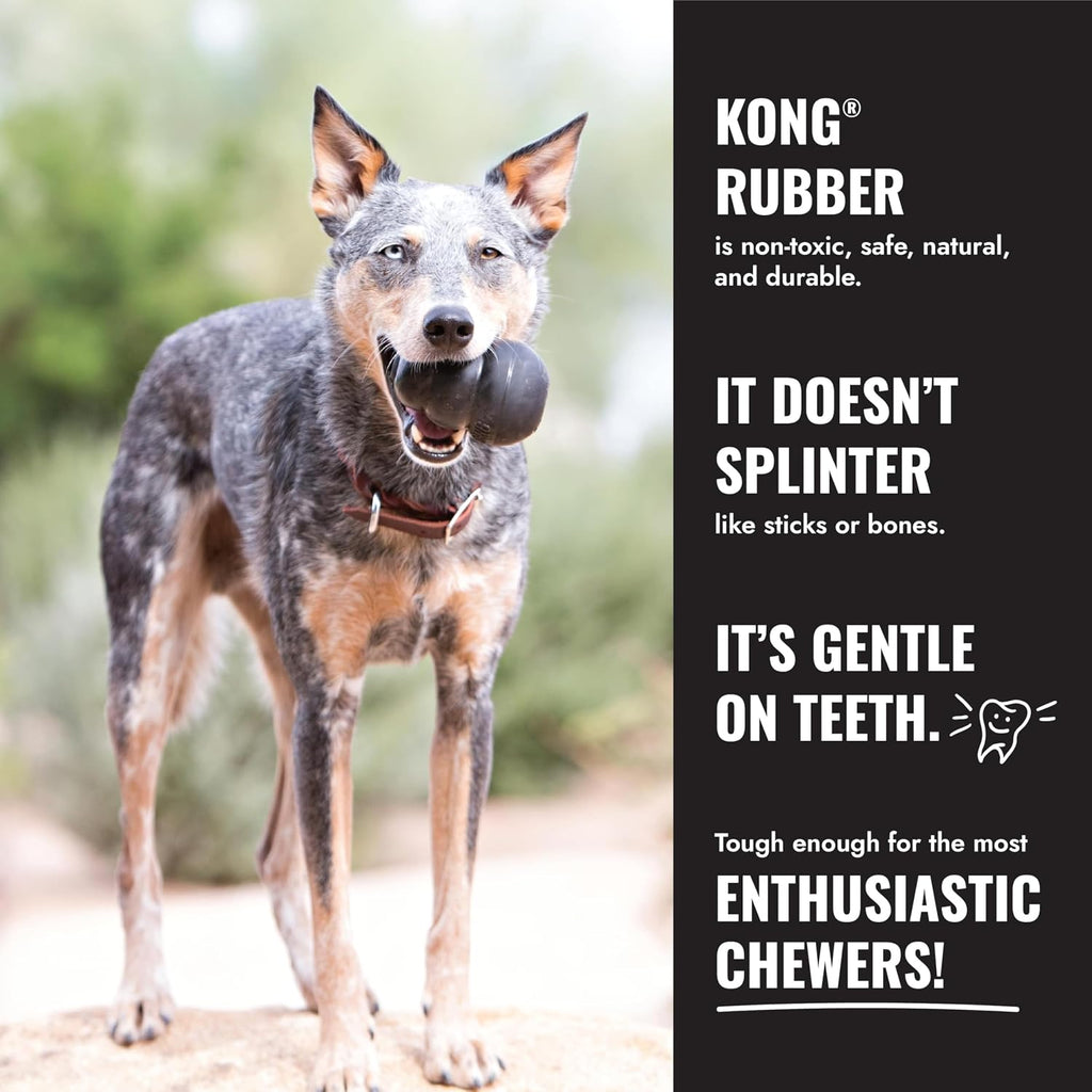 KONG Extreme Goodie Bone, Natural Rubber, Black, for Extra Large Dogs | Made from KONG's Most Durable Natural Rubber for Power Chewers, with Goodie Gripper Ends That Hold Treats
