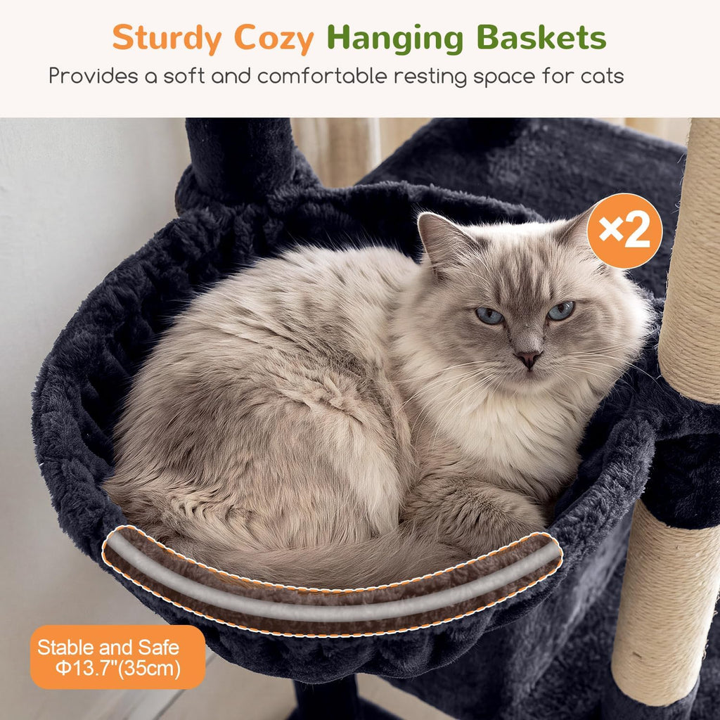 Globlazer Giant Tall Heavy Duty Cat Tower for Indoor Large Cats, F75G