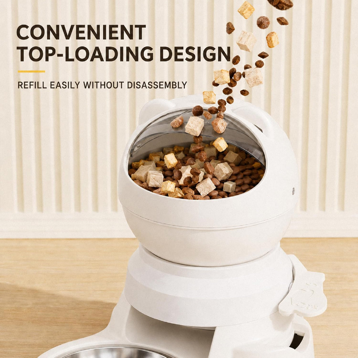 2‑in‑1 Manual Puzzle Pet Feeder, 1.5L Press Dispenser for Cats & Small Dogs