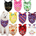 Weewooday 9 Pcs Holiday Dog Bandanas Adjustable Washable Pet Scarves